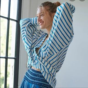 Free People Bow and Arrow Kimono Tie Wrap Top